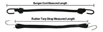 Display Rubber Tarp Strap Length