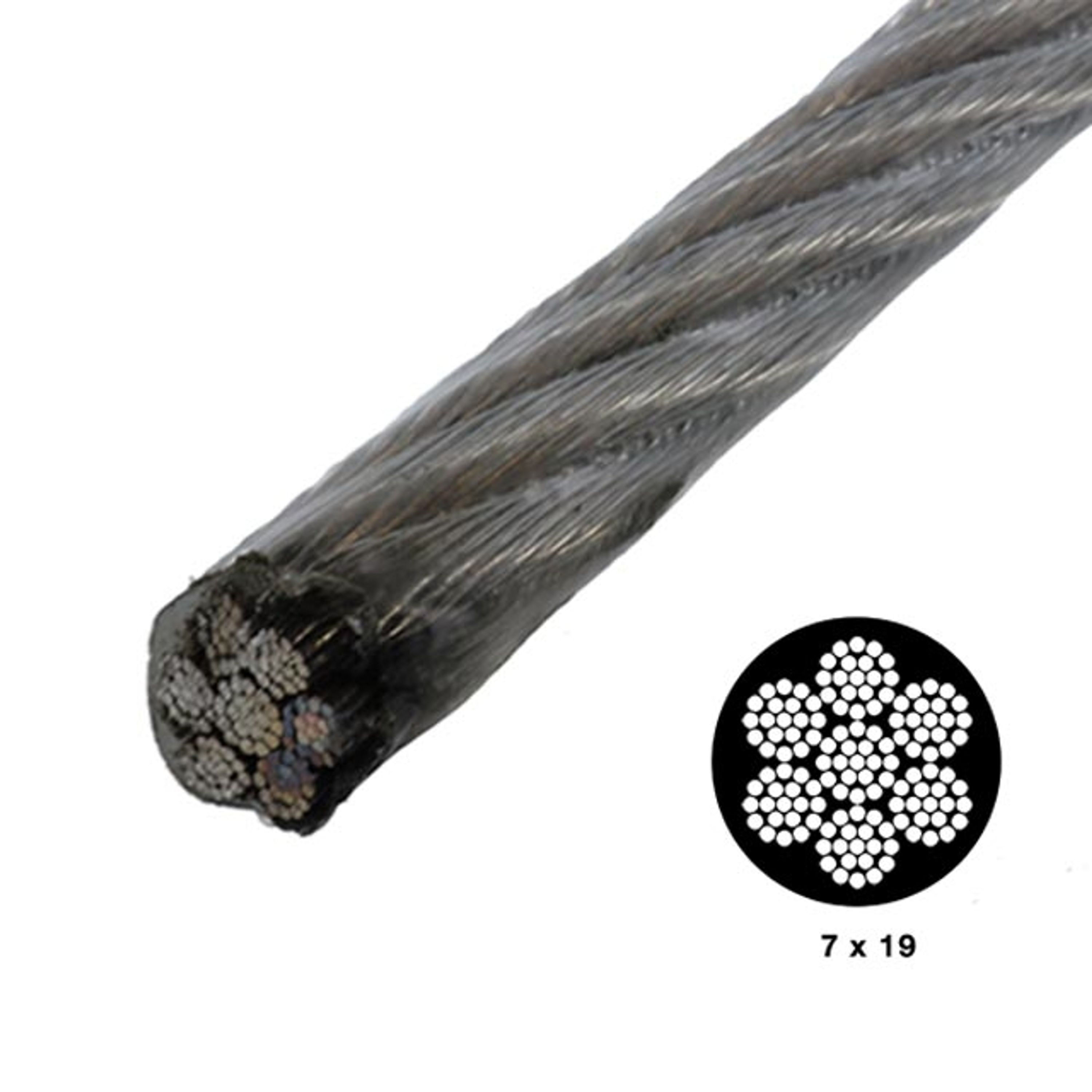 Coated Stainless Steel Cable 7x19 Plastic Coated Wire Rope 9140