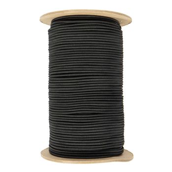 1/8''-3mm Black Polyester Shock Cord - Spool (500')