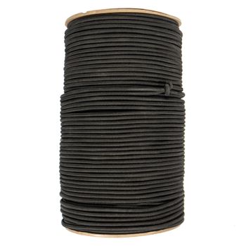 3/16''-5mm Black Polyester Shock Cord - Spool (500')