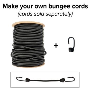 3/8''-9mm Black Polyester Shock Cord 100 ft