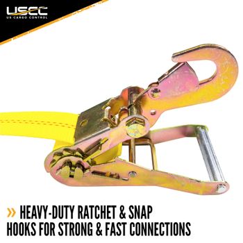 Adjustable Wheel Net w/ 2” Top Strap, Twisted Snap Hook & Ratchet w/ Snap Hook