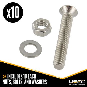 Airline-Style Track Fastener Pack 1-1/2