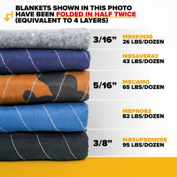 Moving Blankets- Camo Blanket 12-Pack, 65 lbs./dozen