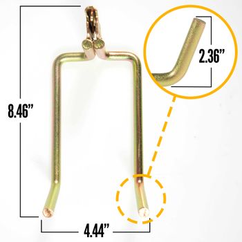 E-Track Tool Hook | Extended Dual Arm Flat Hook