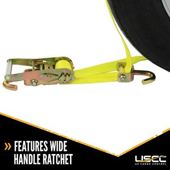 Wheel Strap with Swivel Hooks & Ratchet