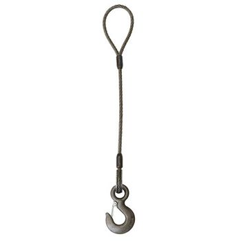 Wire Rope Sling - Single Leg  Eye and Eye Hook - 5/8
